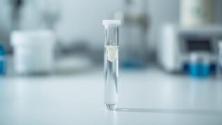 Test tube with clear liquid inside